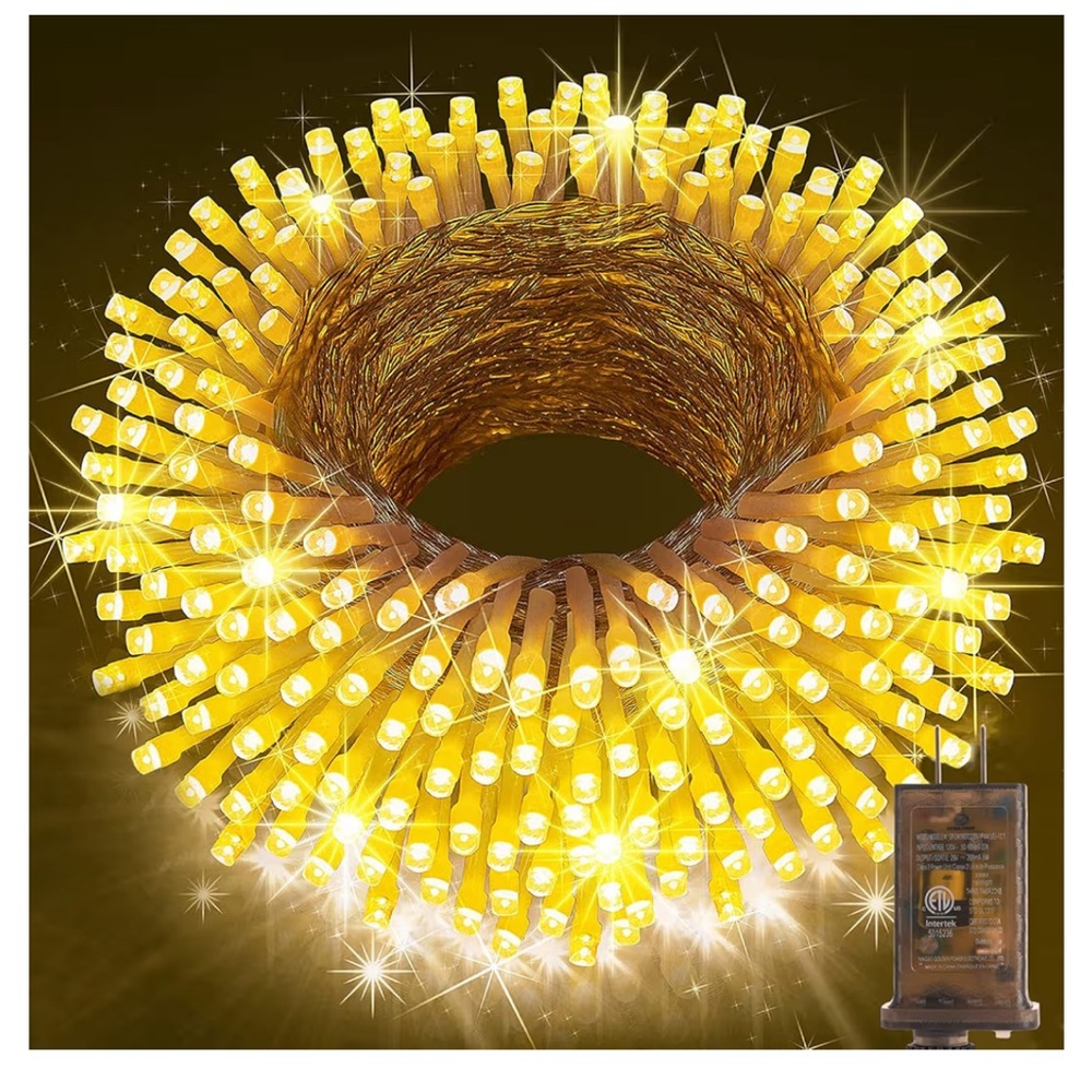 Warm Yellow LED String Lights 403ft